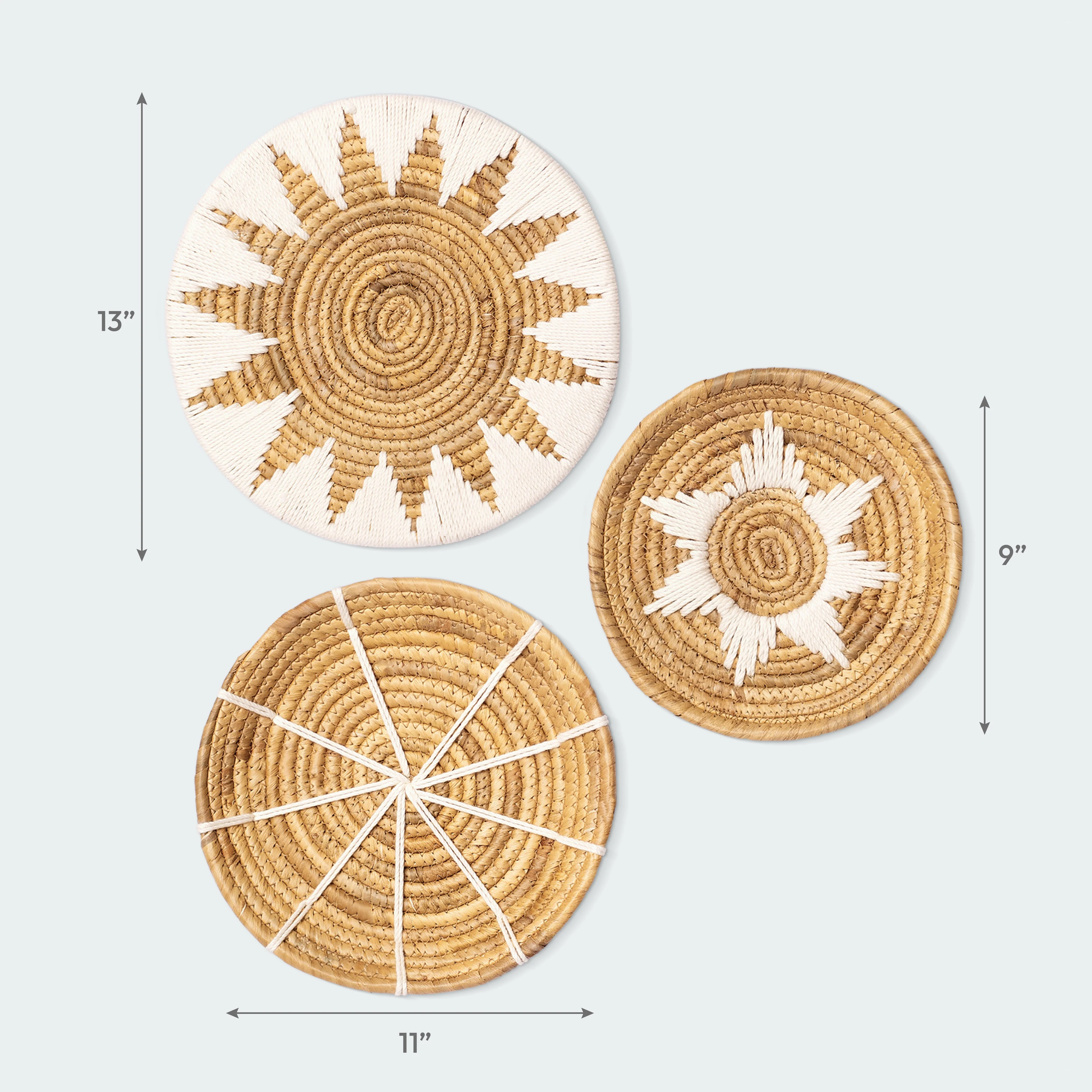 Bold Geometric and Star Wall Basket Decor Set - Image 10