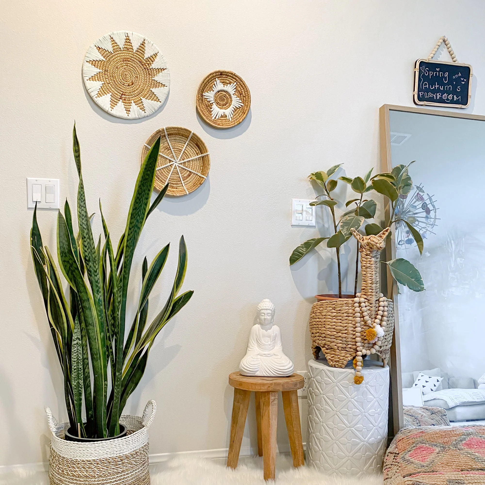 Bold Geometric and Star Wall Basket Decor Set - Image 13