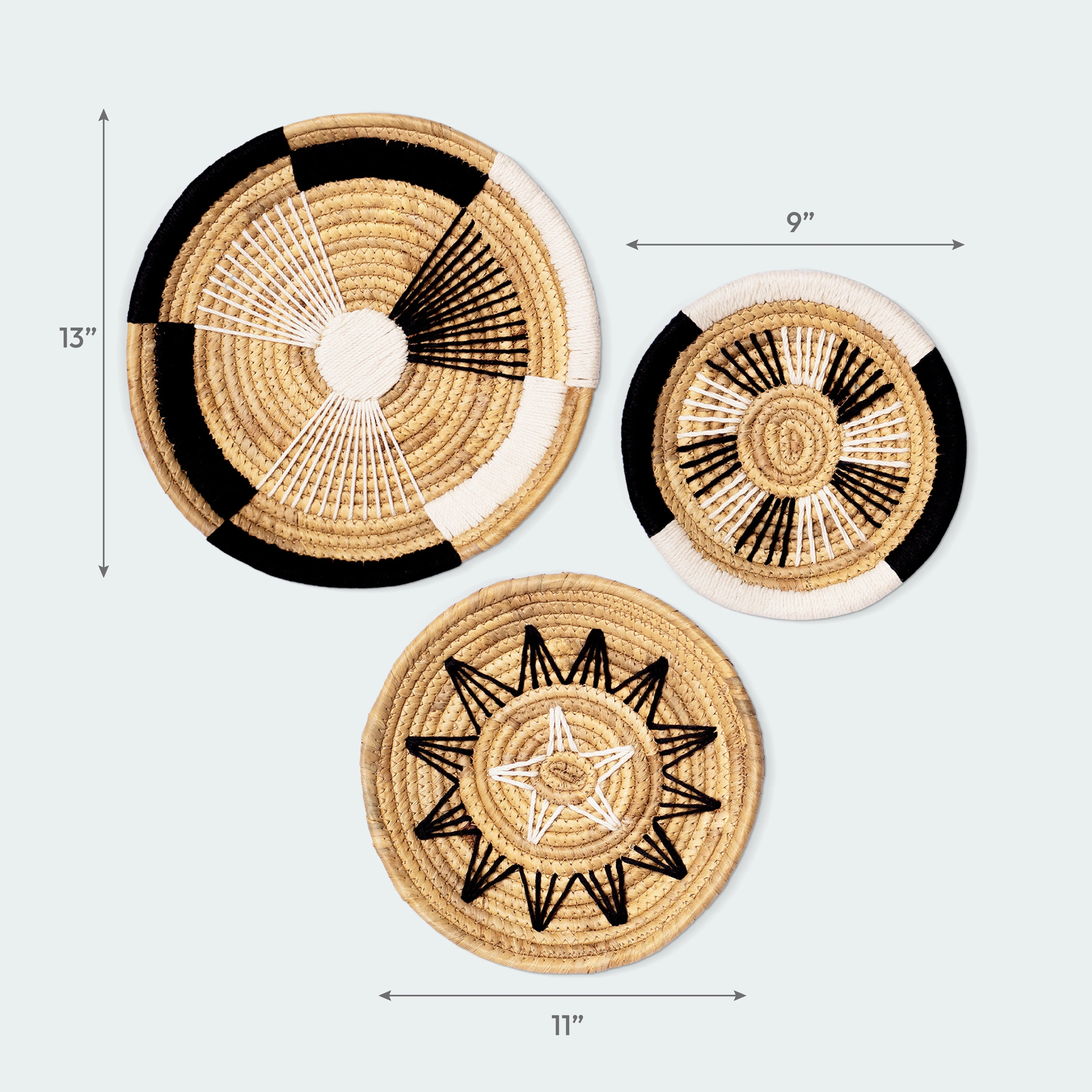 Bold Geometric and Star Wall Basket Decor Set - Image 5