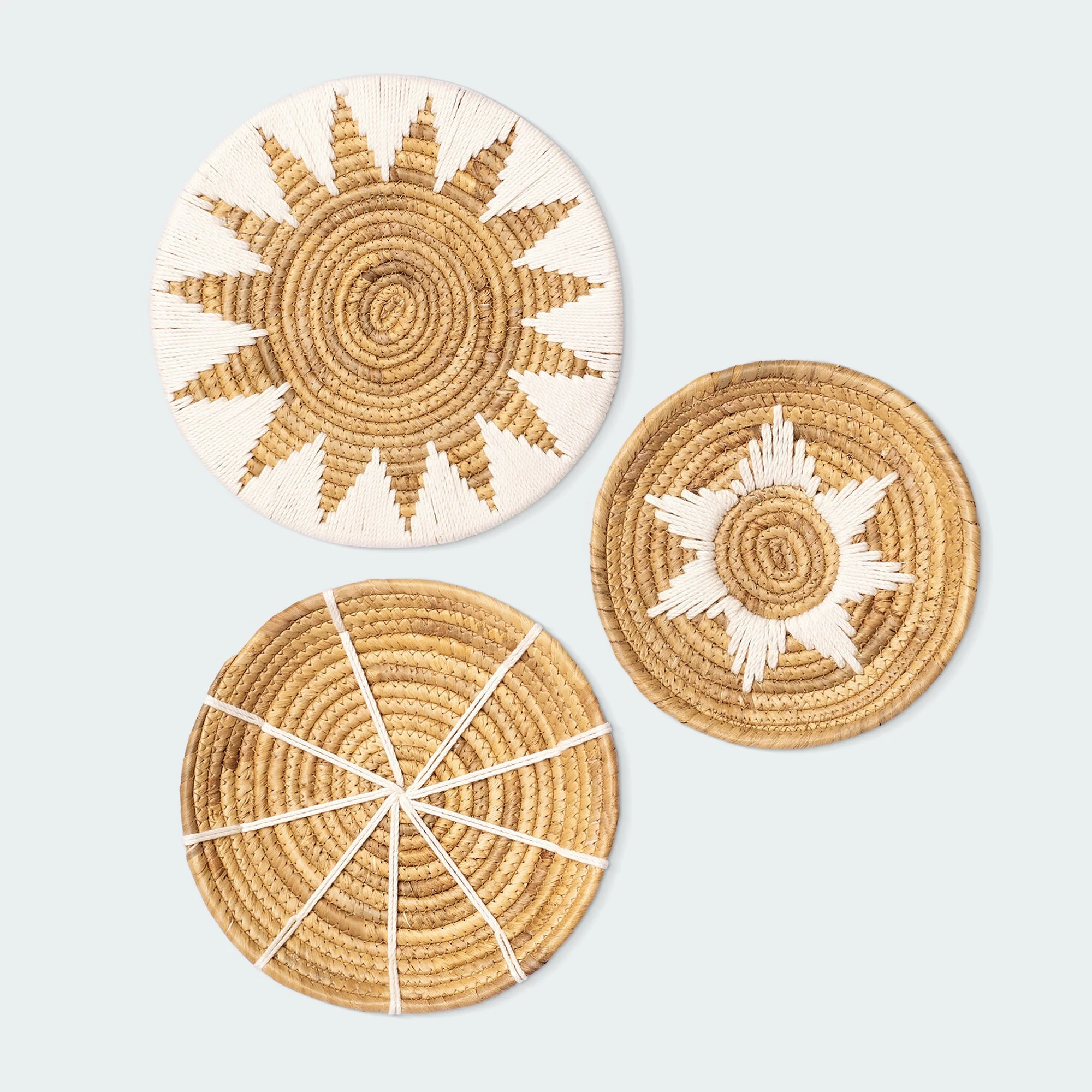 Bold Geometric and Star Wall Basket Decor Set - Image 8