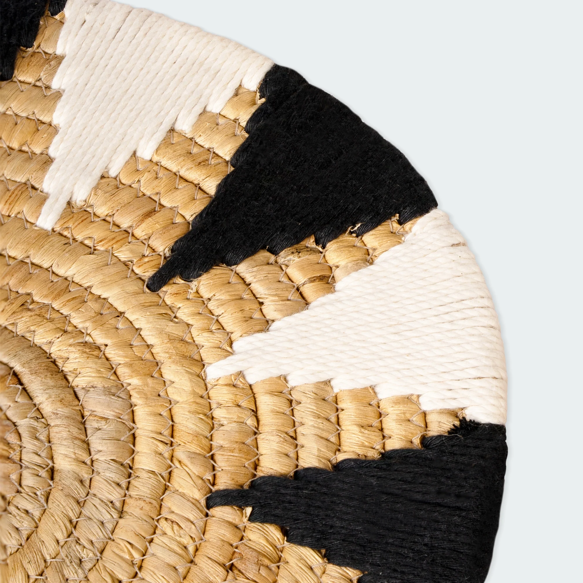 Bold Geometric Seagrass Wall Basket Decor Set - Image 4