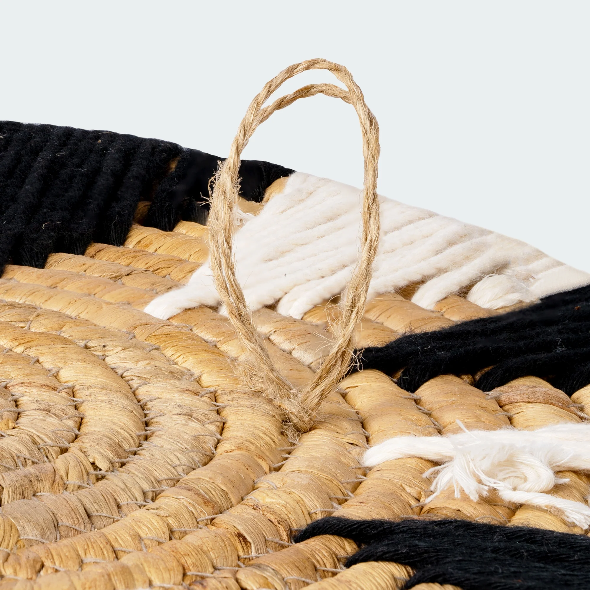 Bold Geometric Seagrass Wall Basket Decor Set - Image 5