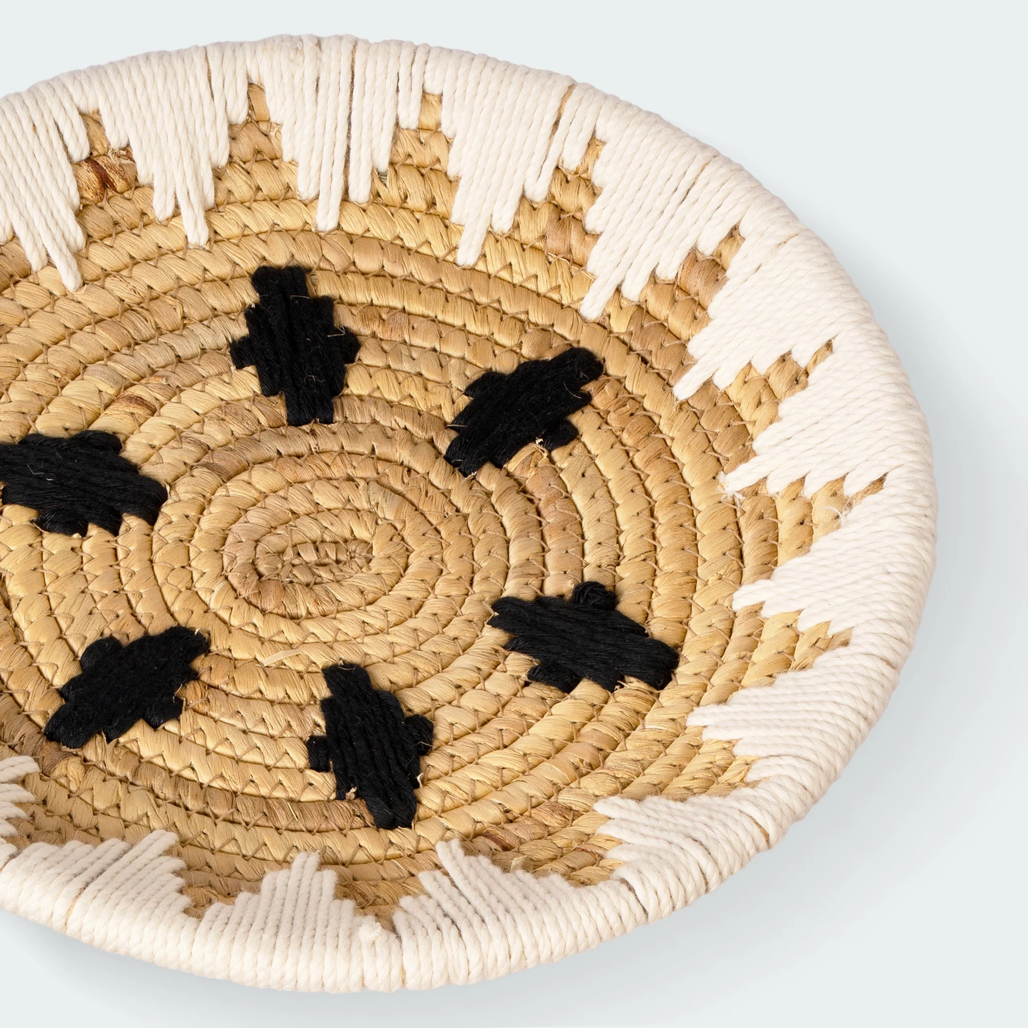 Bold Geometric Seagrass Wall Basket Decor Set - Image 6