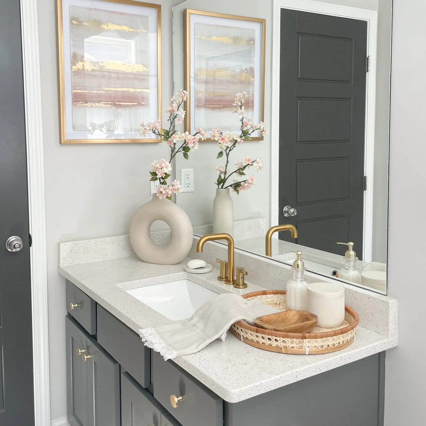 Round Wicker Serving Tray Set Of 3 - Image 5