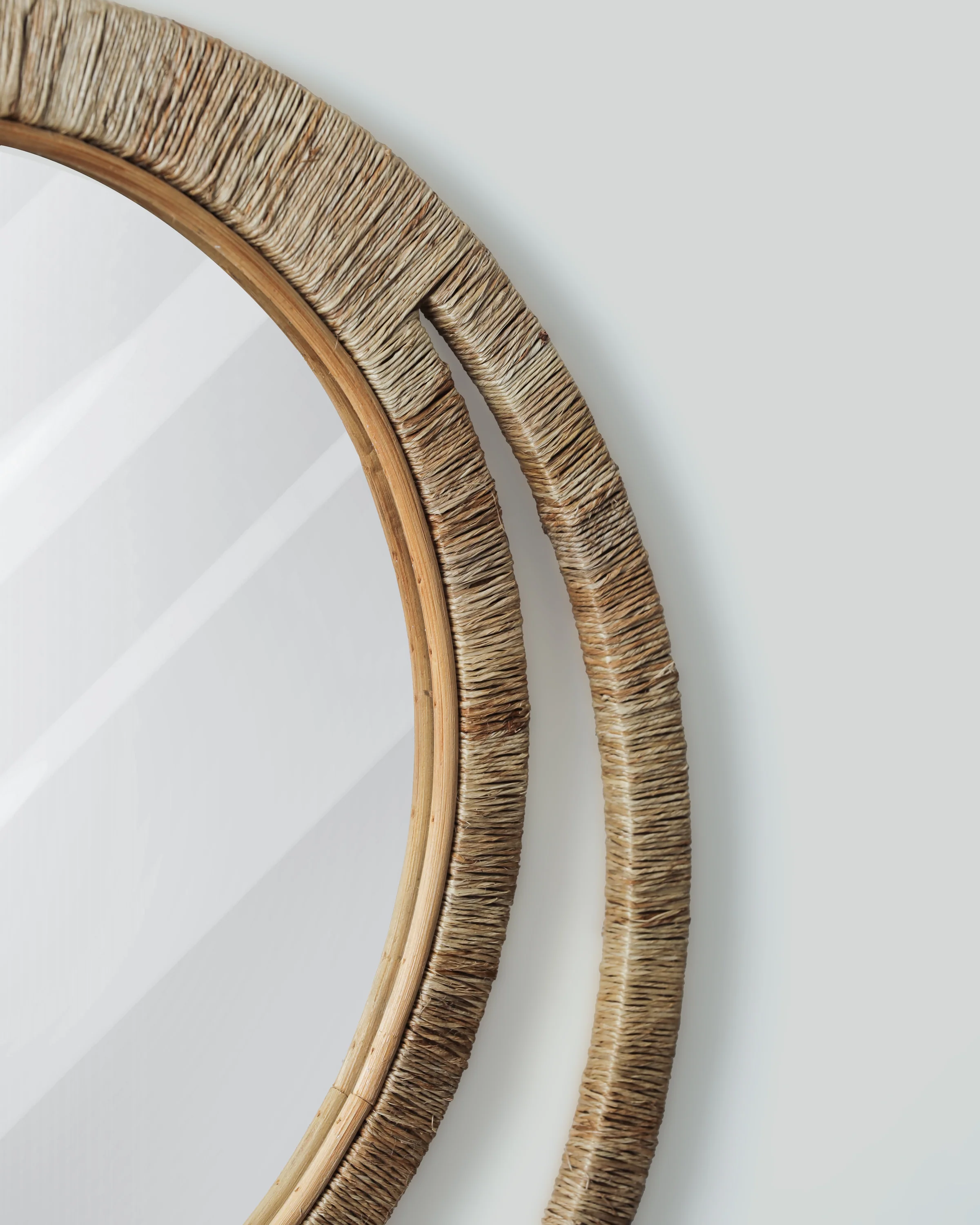 Double-Orbit Jute Round Mirror - Image 5