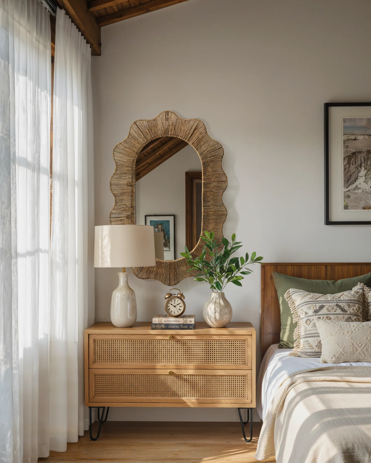 Fluted-Wave Oval Mirror - Image 3