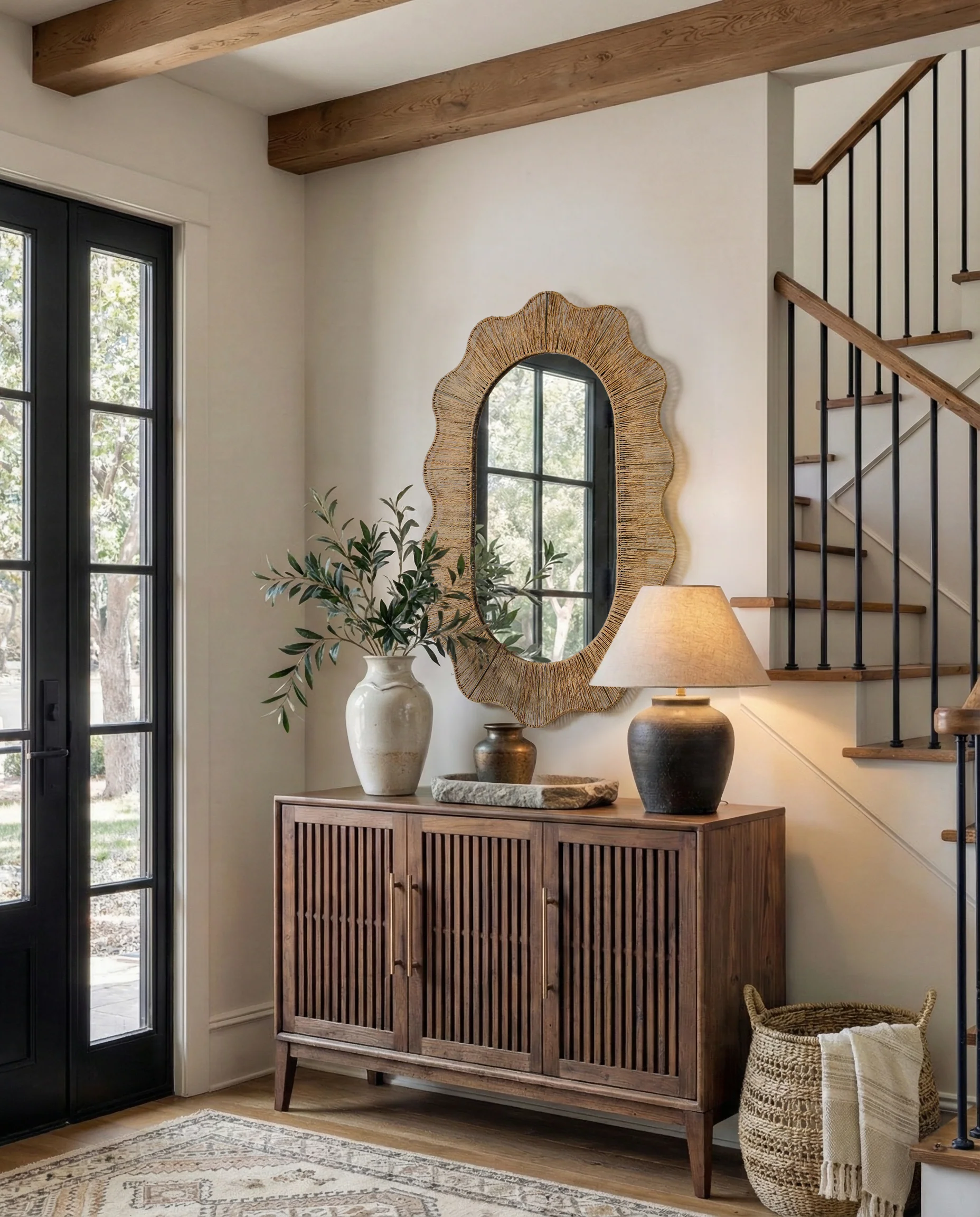 Fluted-Wave Oval Mirror - Image 4