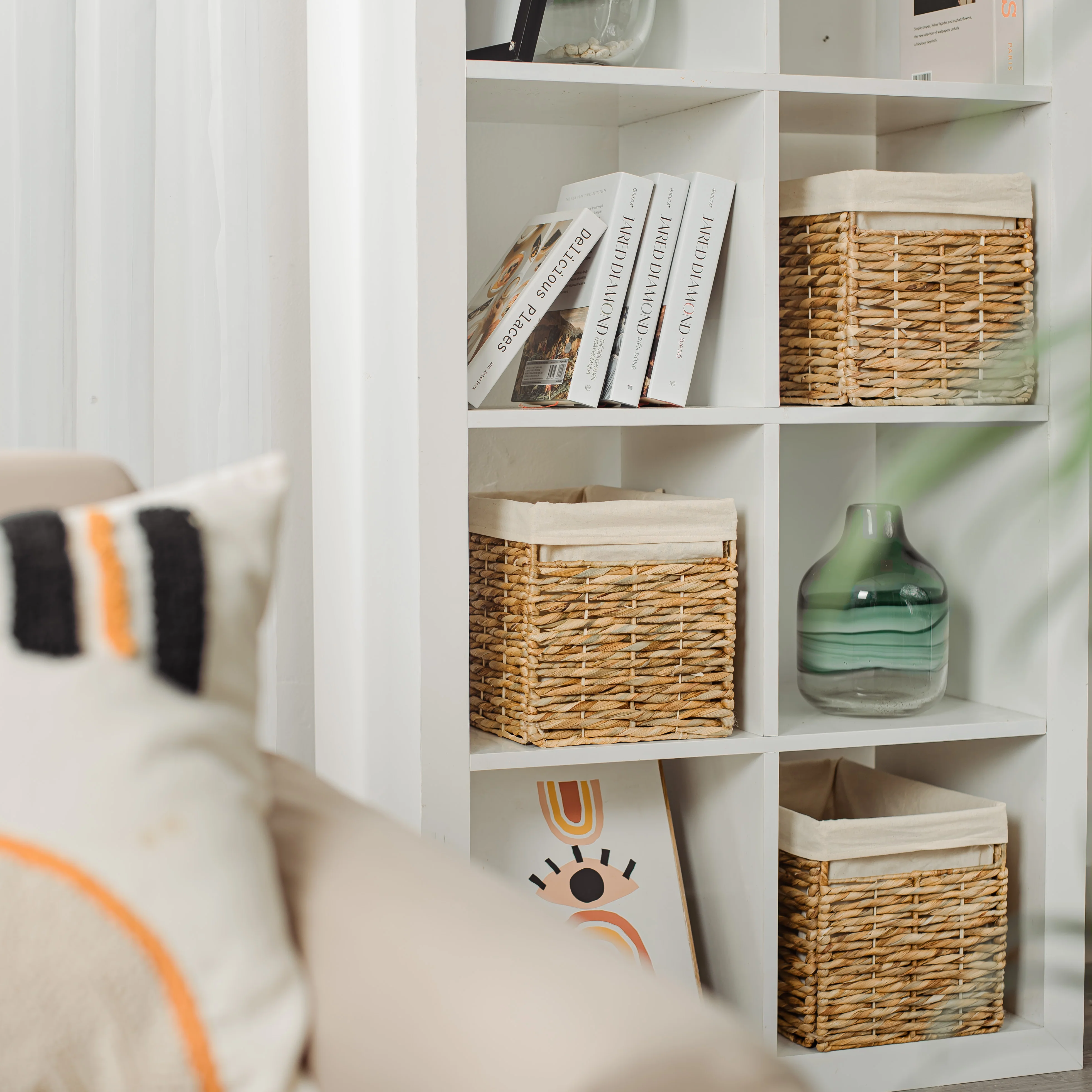 Foldable Rectangular Wicker Basket - Image 3