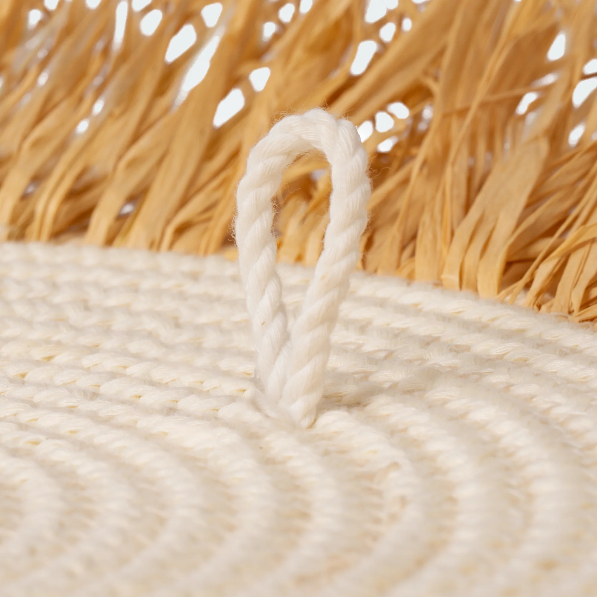 Fringe Raffia Wall Basket Decor Set of 3 - Image 5