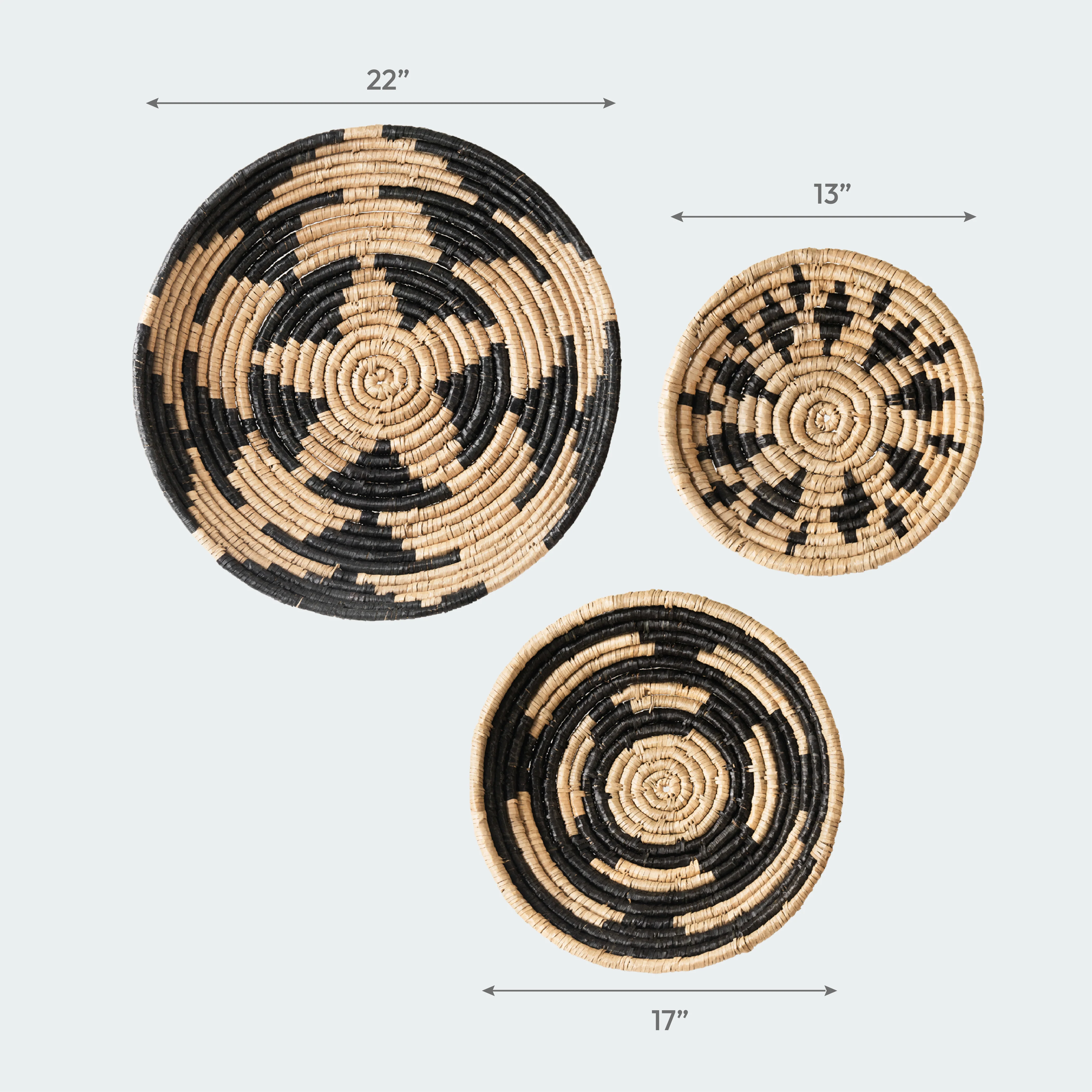 Intricate Natural Woven Wall Art- Set of 4 - Image 12