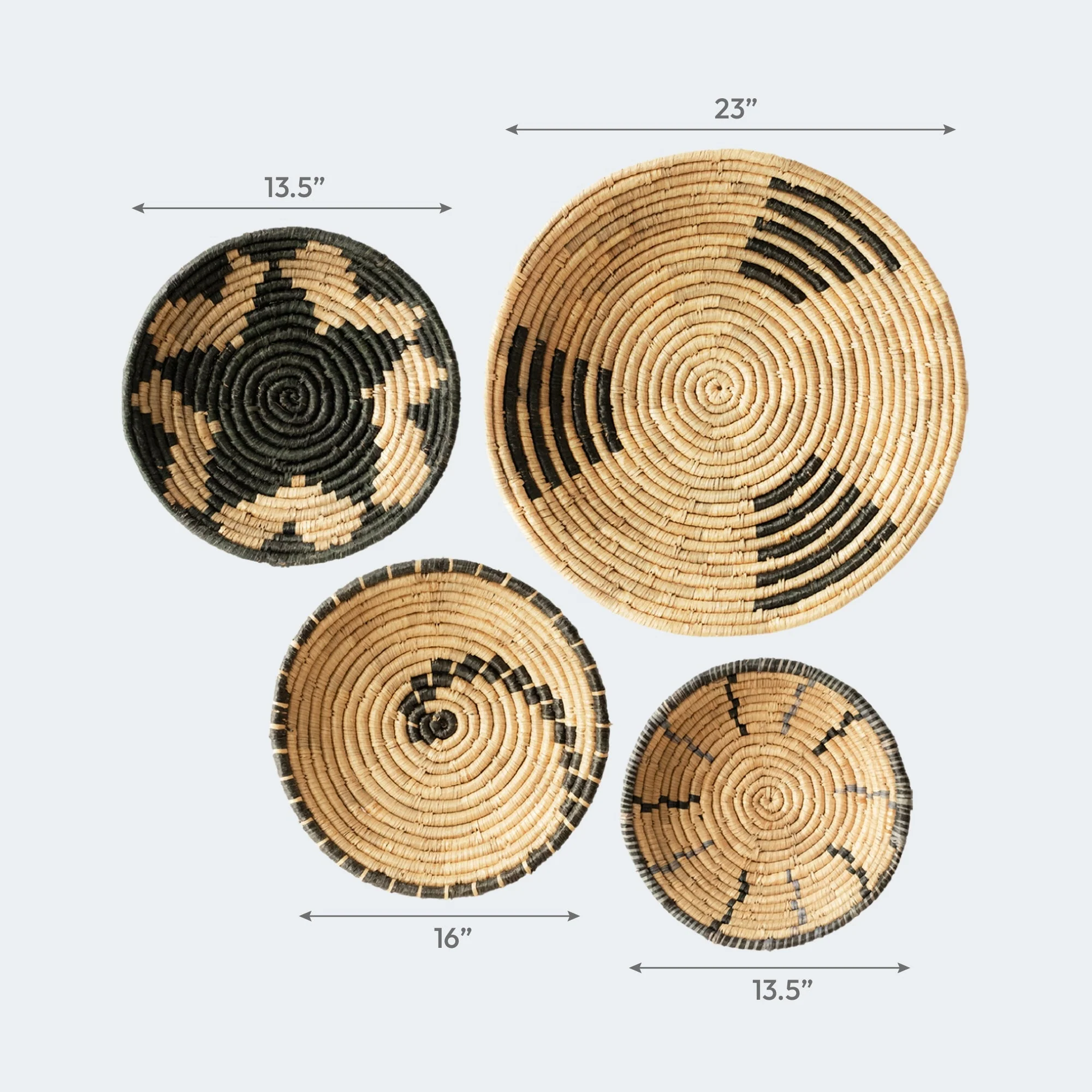 Intricate Natural Woven Wall Art- Set of 4 - Image 5