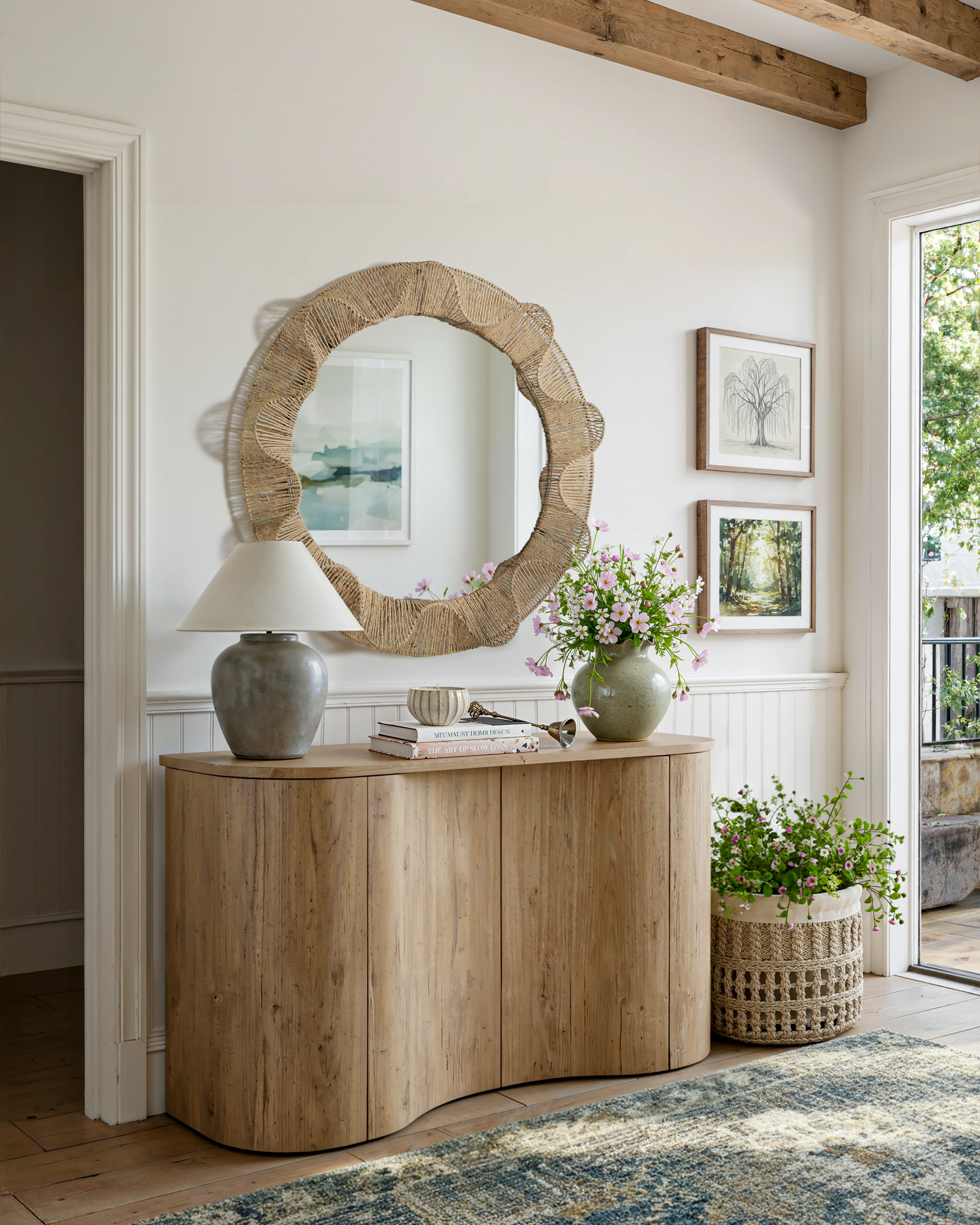 Pleated-Wave Round Mirror - Image 6