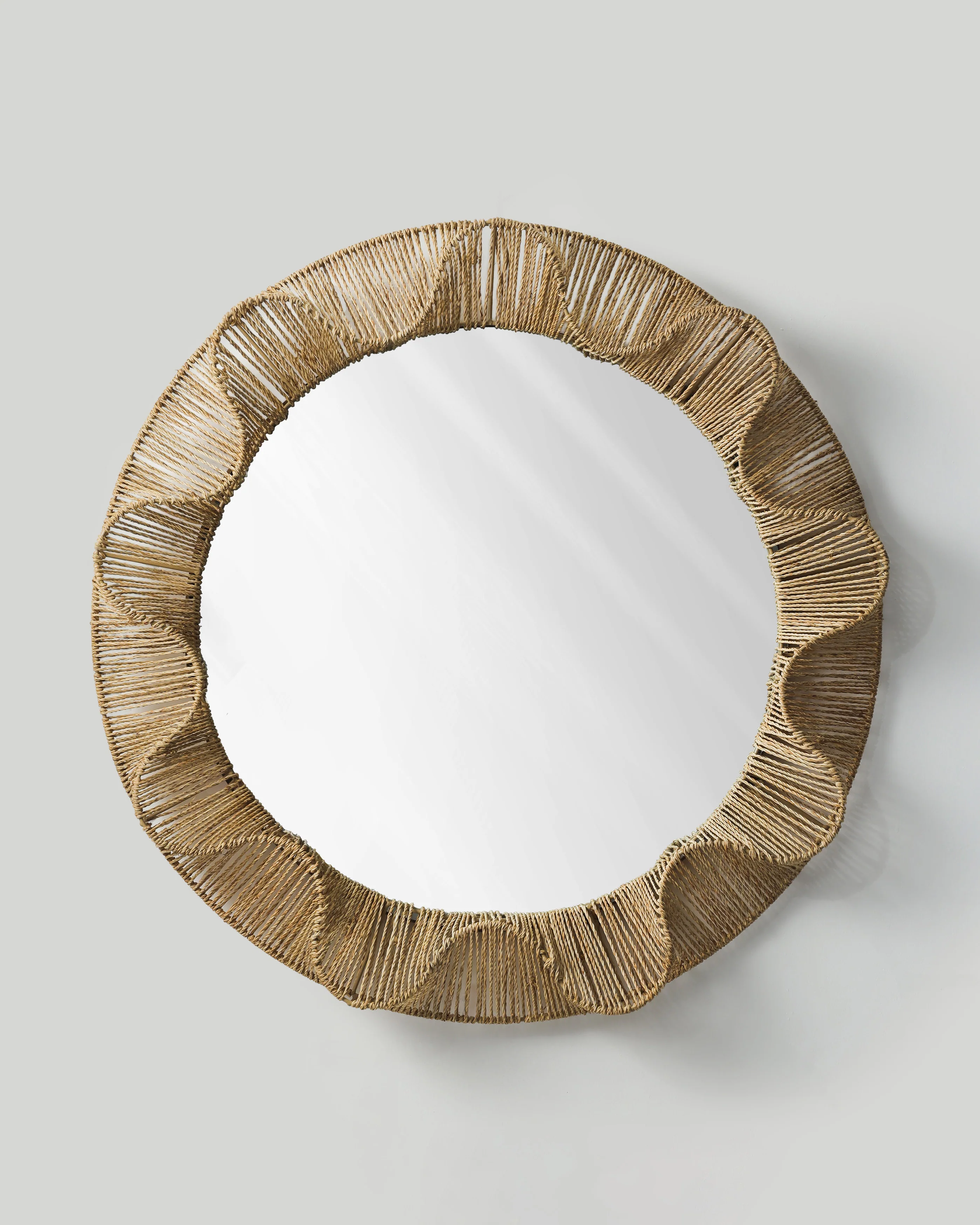 Pleated-Wave Round Mirror - Image 7