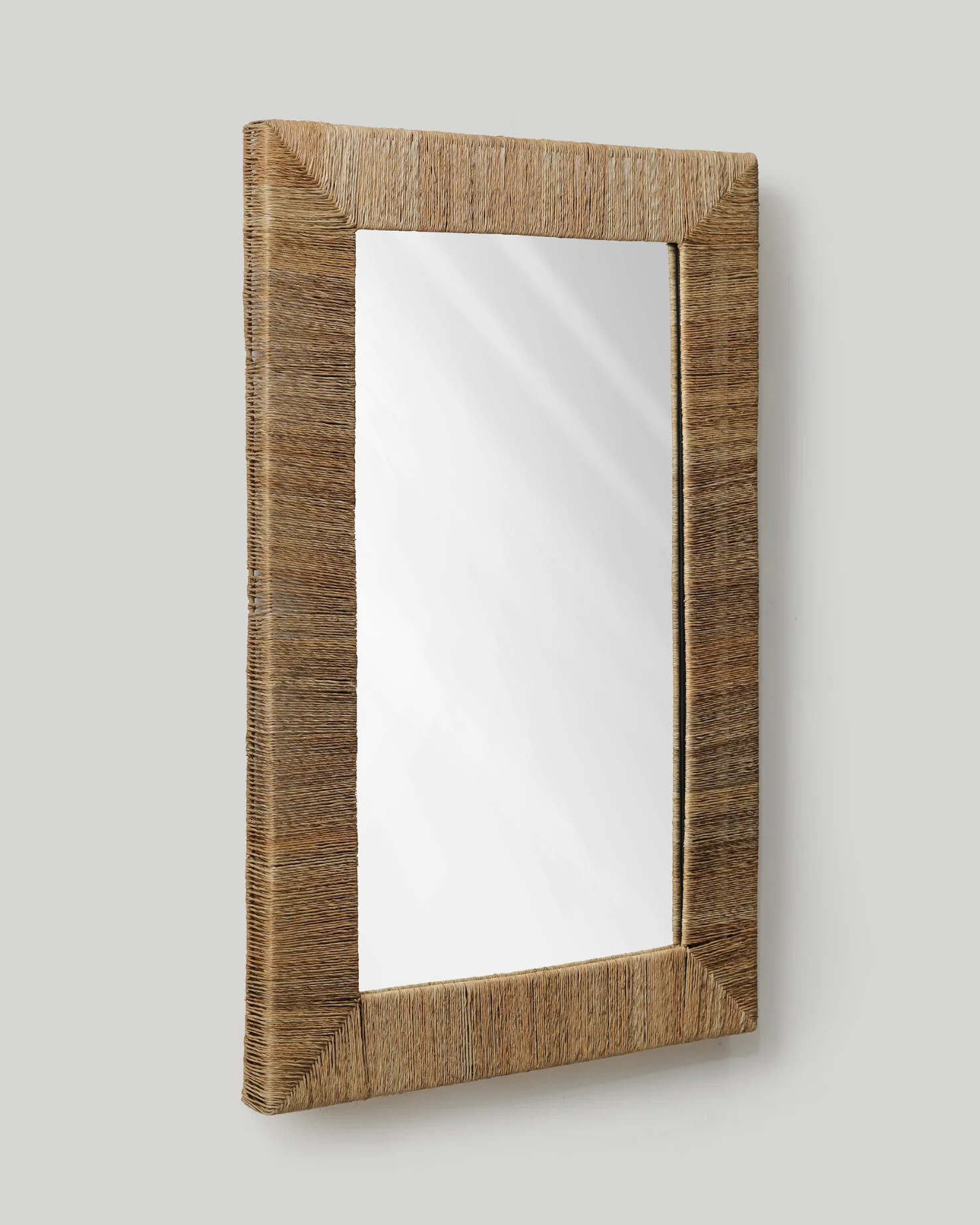 Natural Wrapped Rectangle Mirror - Image 5