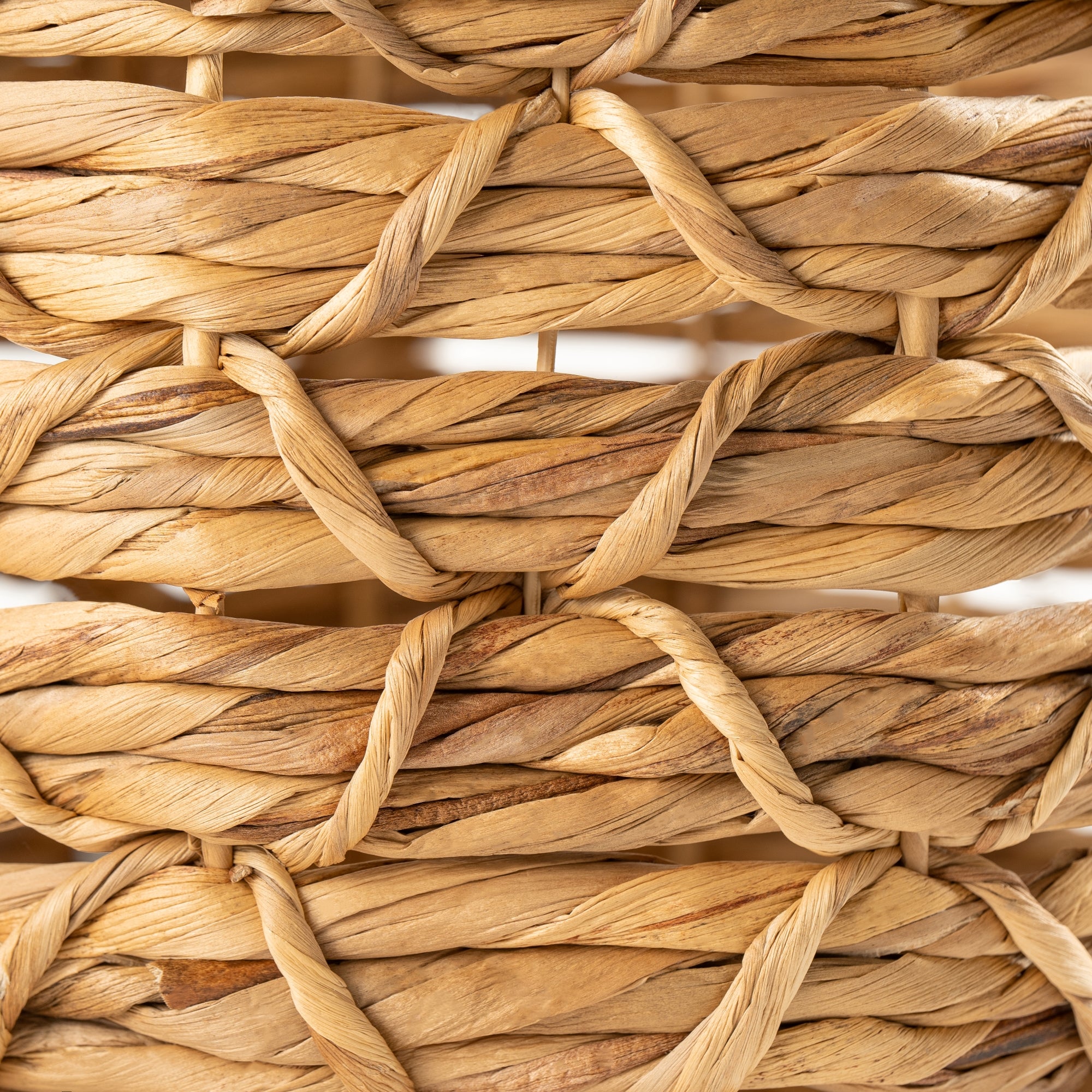 Water Hyacinth Baskets with Braided Detail, Set of 3 - Image 8