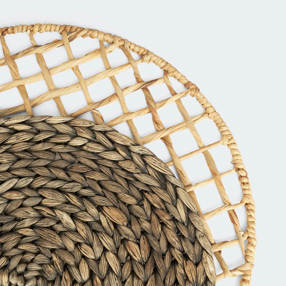 Seagrass and Water Hyacinth Wall Basket Decor Set - Image 5