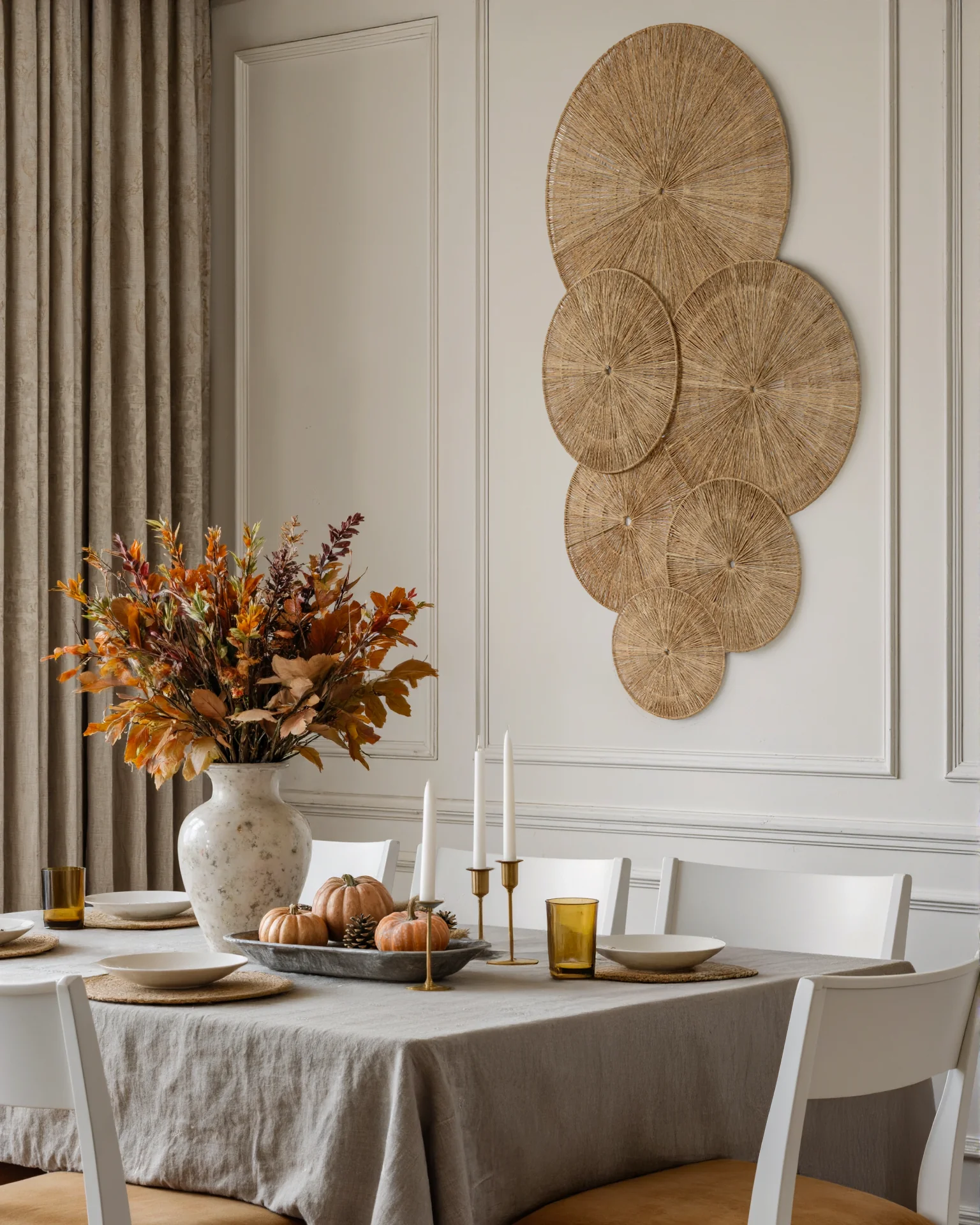 Oversized Woven Wall Art Set of 3 - Natural Jute Circles (31" Largest) - Image 12