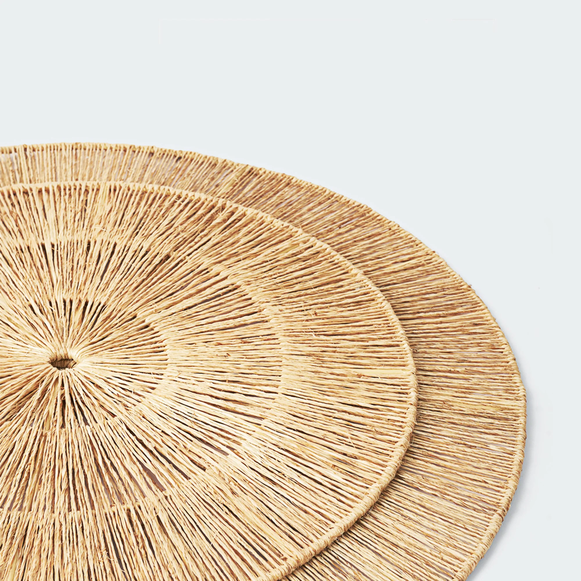 Oversized Woven Wall Art Set of 3 - Natural Jute Circles (31" Largest) - Image 8