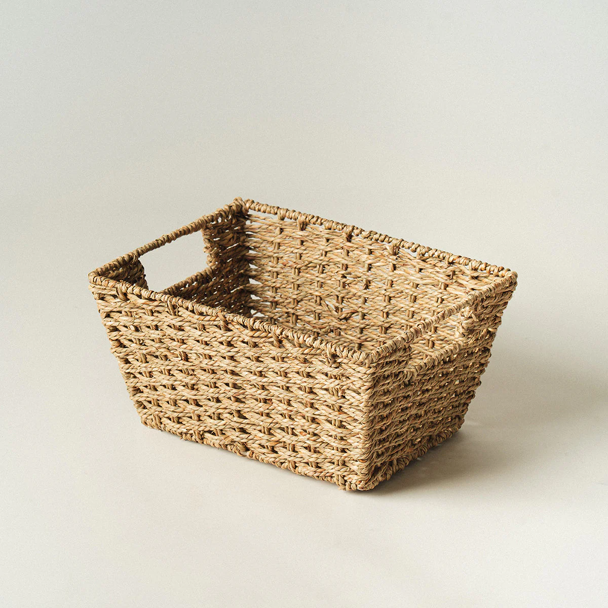 Twisted Rectangular Seagrass Wicker Basket - Image 14