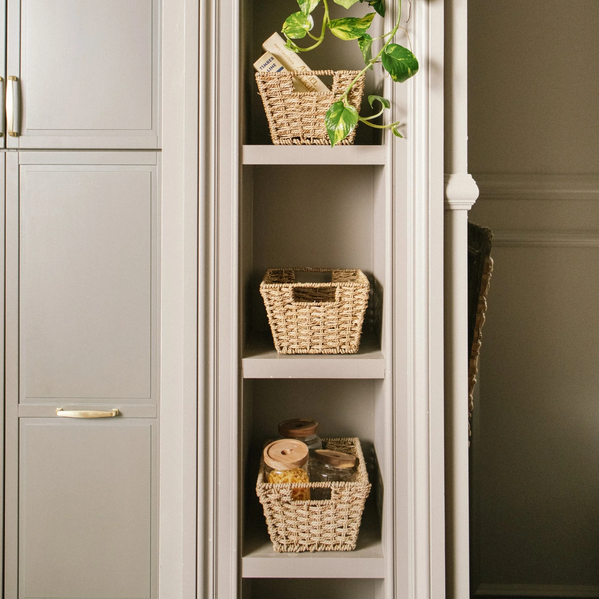 Twisted Rectangular Seagrass Wicker Basket - Image 9